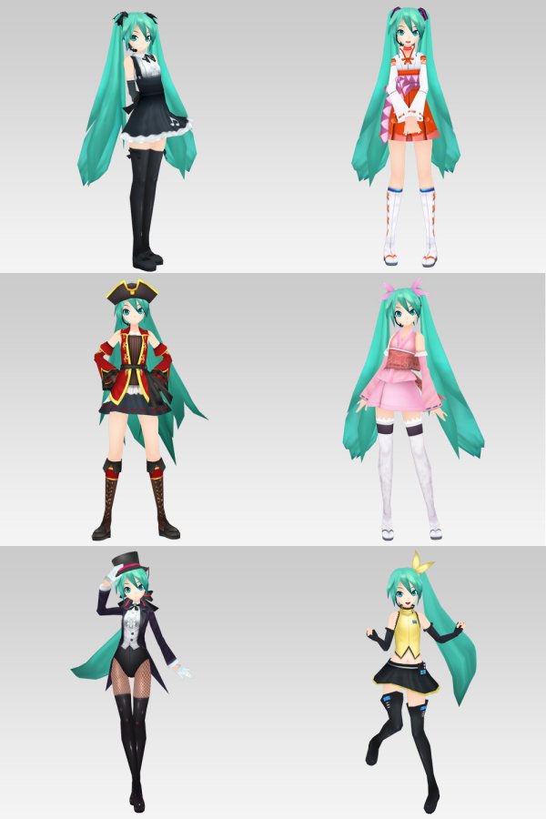 初音未来所有服装模型图片