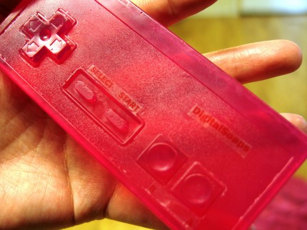 NES Nintendo game controller soap, pink, scented with dragon's blood